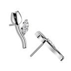 Ozdobná časť k PUSH IN piercingu TITAN, tulipán