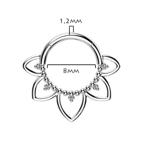 Segment kruh - helix / cartilage / tragus / septum piercing TITAN