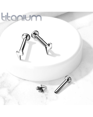 Piercing do brady - labreta TITAN 1,2 x 8 mm, blesk
