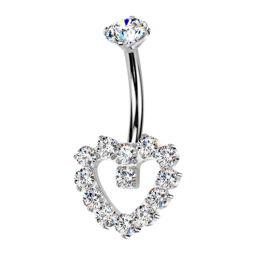 Piercing do pupku srdca - TITAN