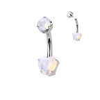 Piercing do pupku srdiečko - TITAN, Ruženín