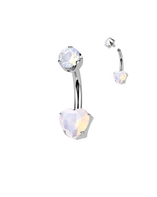 Piercing do pupku srdiečko - TITAN, Ruženín