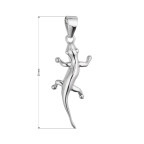 Strieborný prívesok jašterica