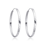 Strieborné náušnice kruhy 40 mm