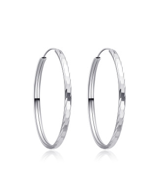 Strieborné náušnice kruhy 50 mm