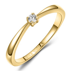 Zlatý zásnubný prsteň s diamantom