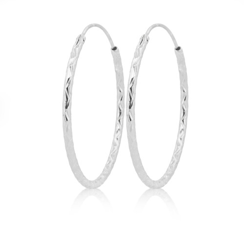 Pozlátené strieborné náušnice kruhy 35 mm