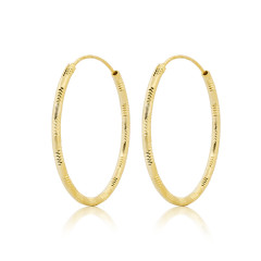 Pozlátené strieborné náušnice kruhy 14 mm