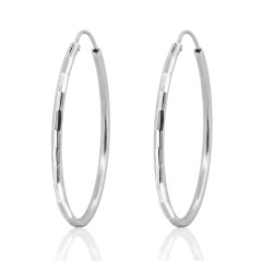 Strieborné náušnice kruhy 35 mm