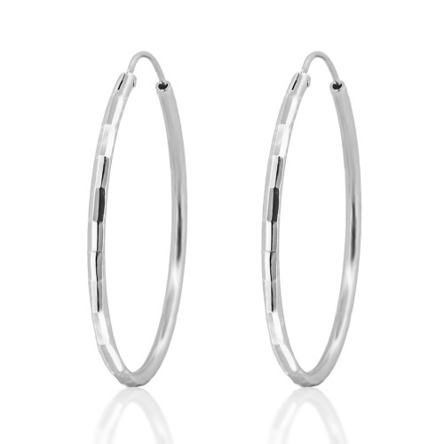 Strieborné náušnice kruhy 35 mm