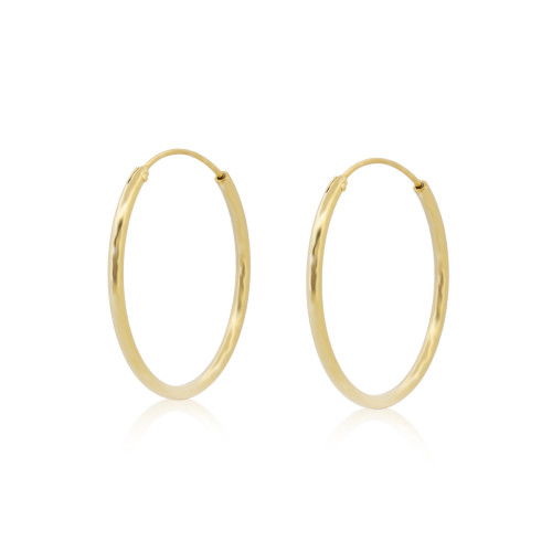 Pozlátené strieborné náušnice kruhy 12 mm