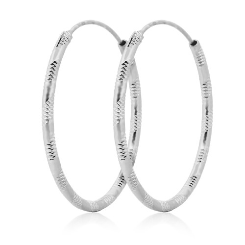 Pozlátené strieborné náušnice kruhy 40 mm