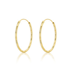 Pozlátené strieborné náušnice kruhy 12 mm