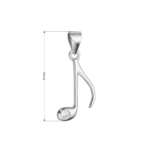 Strieborný prívesok nota