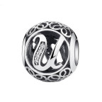 Strieborný prívesok korálek písmeno U