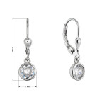 Strieborné náušnice so zaveseným zirkónom
