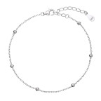 Strieborný náramok s guličkami