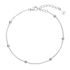 Strieborný náramok s guličkami