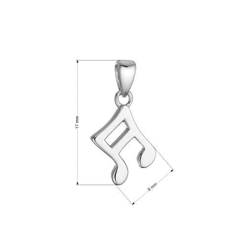 Strieborný prívesok noty
