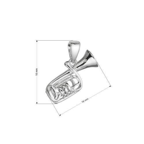 Strieborný prívesok tuba