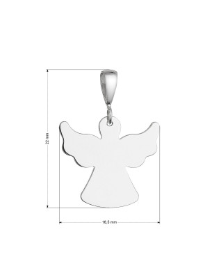 Strieborný prívesok anjel