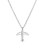 Strieborný náhrdelník lietadlo