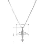 Strieborný náhrdelník lietadlo