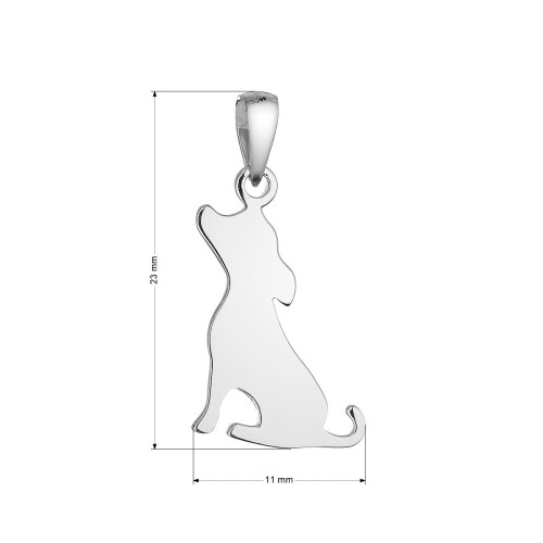 Strieborný prívesok pes