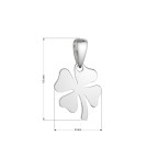 Strieborný prívesok štvorlístok