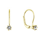 Pozlátené visiace náušnice so Swarovski kryštálom