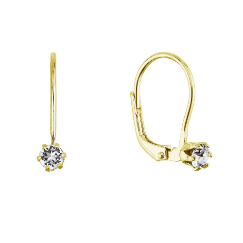 Pozlátené visiace náušnice so Swarovski kryštálom