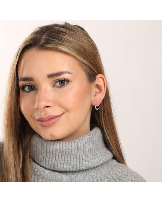 Strieborné náušnice srdca