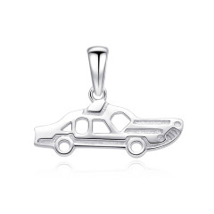 Strieborný prívesok automobil