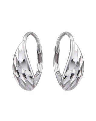 Strieborné náušnice na klapku