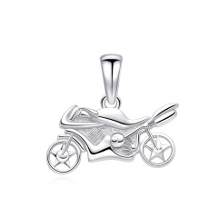 Strieborný prívesok motorka