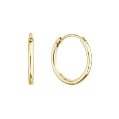 Pozlátené strieborné náušnice kruhy 15mm