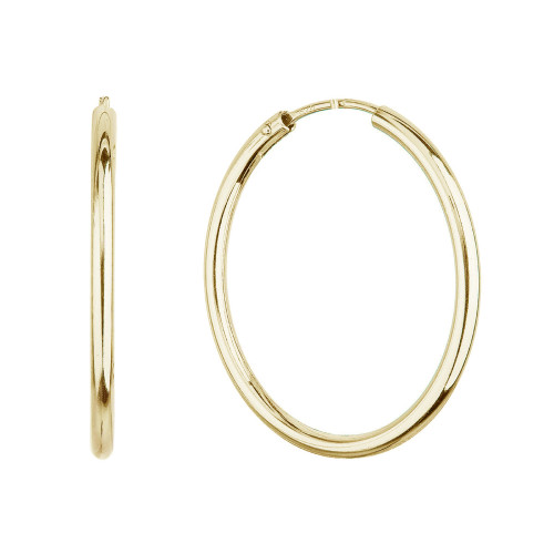 Pozlátené strieborné náušnice kruhy 30mm