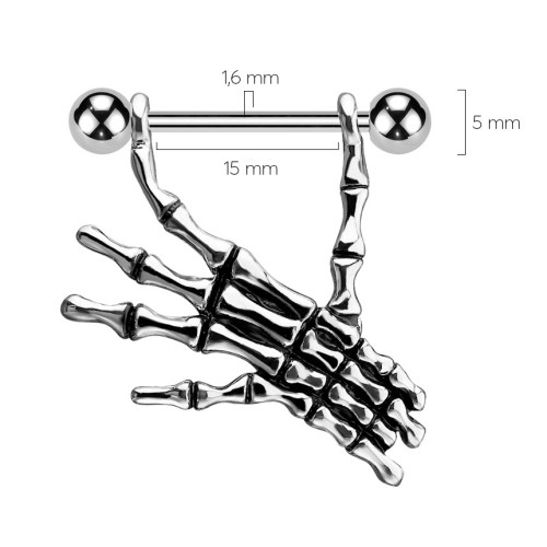 Piercing do bradavky so štítom