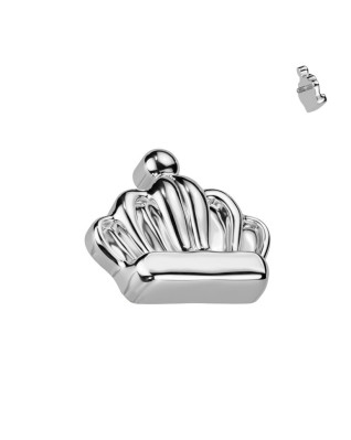 Náhradná ozdoba korunka k dermálu / labrete TITAN, 1,2 mm