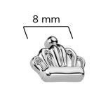 Náhradná ozdoba korunka k dermálu / labrete TITAN, 1,2 mm