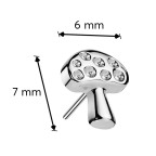 Ozdobná časť muchotrávka k PUSH IN piercingu TITAN