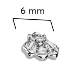 Náhradná ozdoba včielka k dermálu/labrete TITAN, 1,2 mm