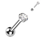 Cartilage piercing do ucha, číry zirkón 3 mm