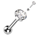 Cartilage piercing do ucha, číry zirkón 3 mm