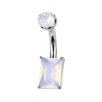 Piercing do pupku obdĺžnik - TITAN, Ruženín