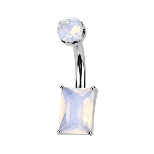 Piercing do pupku obdĺžnik - TITAN, Ruženín