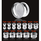 Priehľadný akrylátový plug do ucha