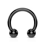 Piercing podkova, farba čierna