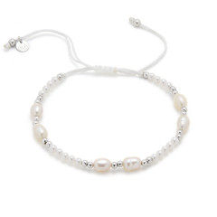 Náramok prírodnými perlami, striebro AG925