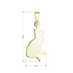 Pozlátený strieborný prívesok mačka